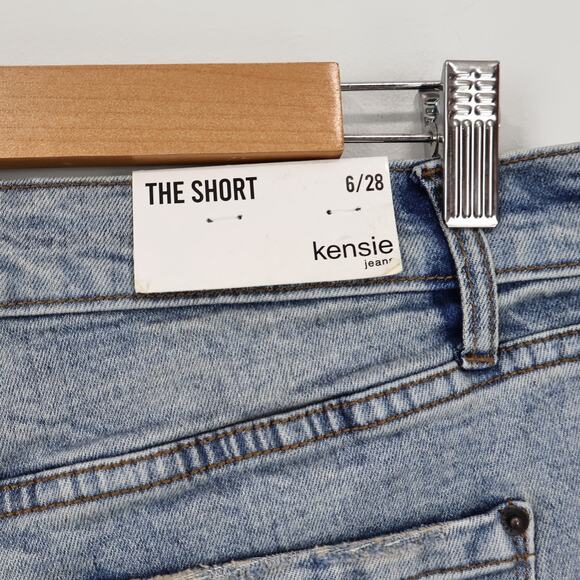 NWT Kensie The Short Mid Rise Double Roll Cuff Lithgow With Destruction 6/28 - Picture 5 of 9